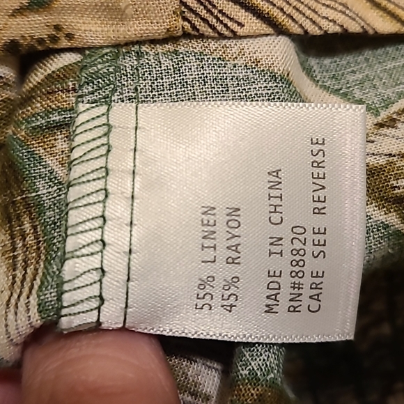 Panama Jack Crop Linen Tank Top Size Large - Picture 5 of 7